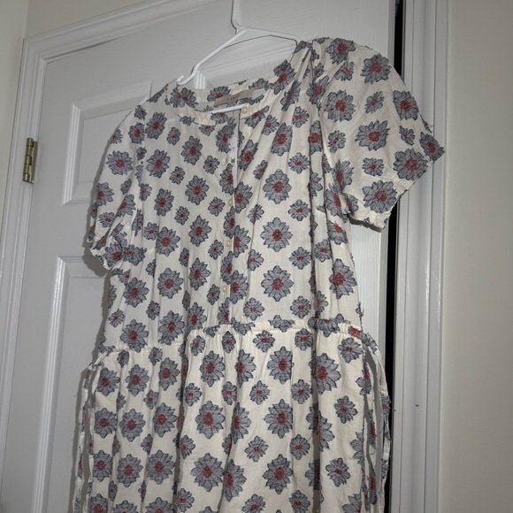 Loft Side Tie Medallion Block Midi Dress Size 6 New - Picture 8 of 8